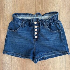 Wild Fable Paperbag Waist Denim Shorts Women’s Medium High Rise Button Fly